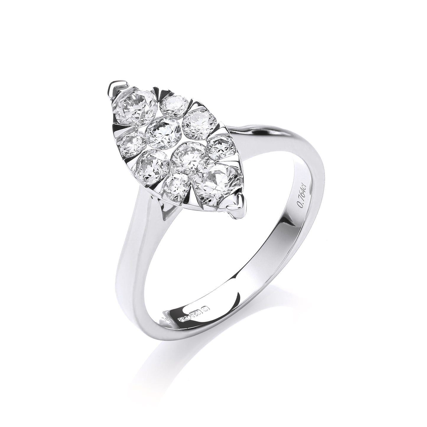 18ct White Gold 0.75ct Diamond Dress Ring