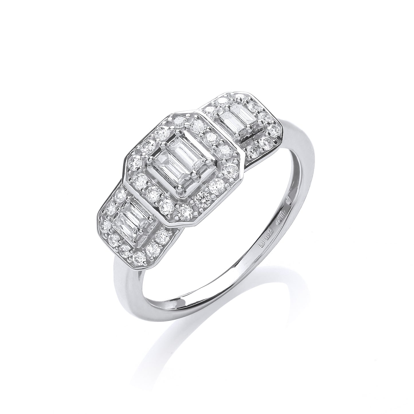 18ct White Gold 0.50ct Diamond Dress Ring