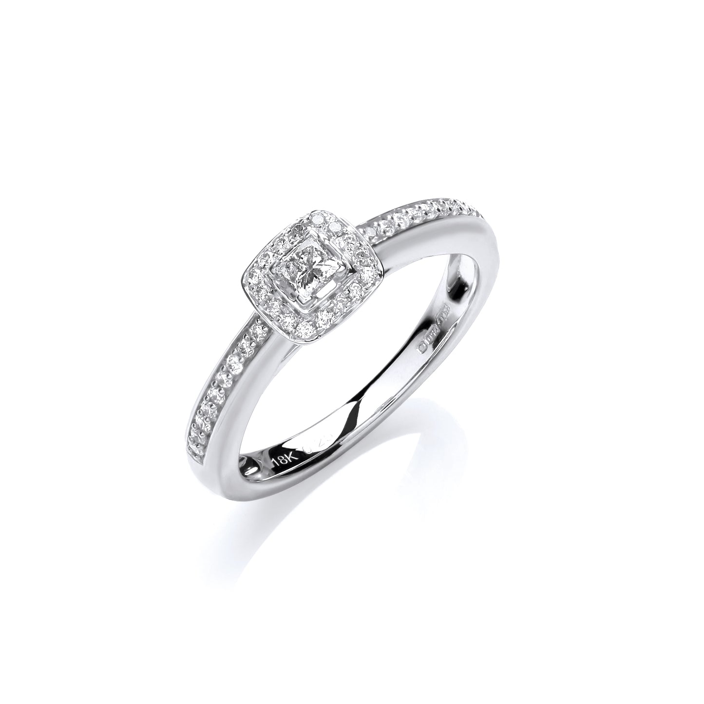 18ct White Gold 0.25ct Fancy Engagement Ring