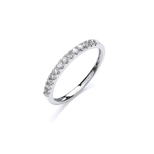 18ct White Gold 0.20ct White Half Eternity Ring