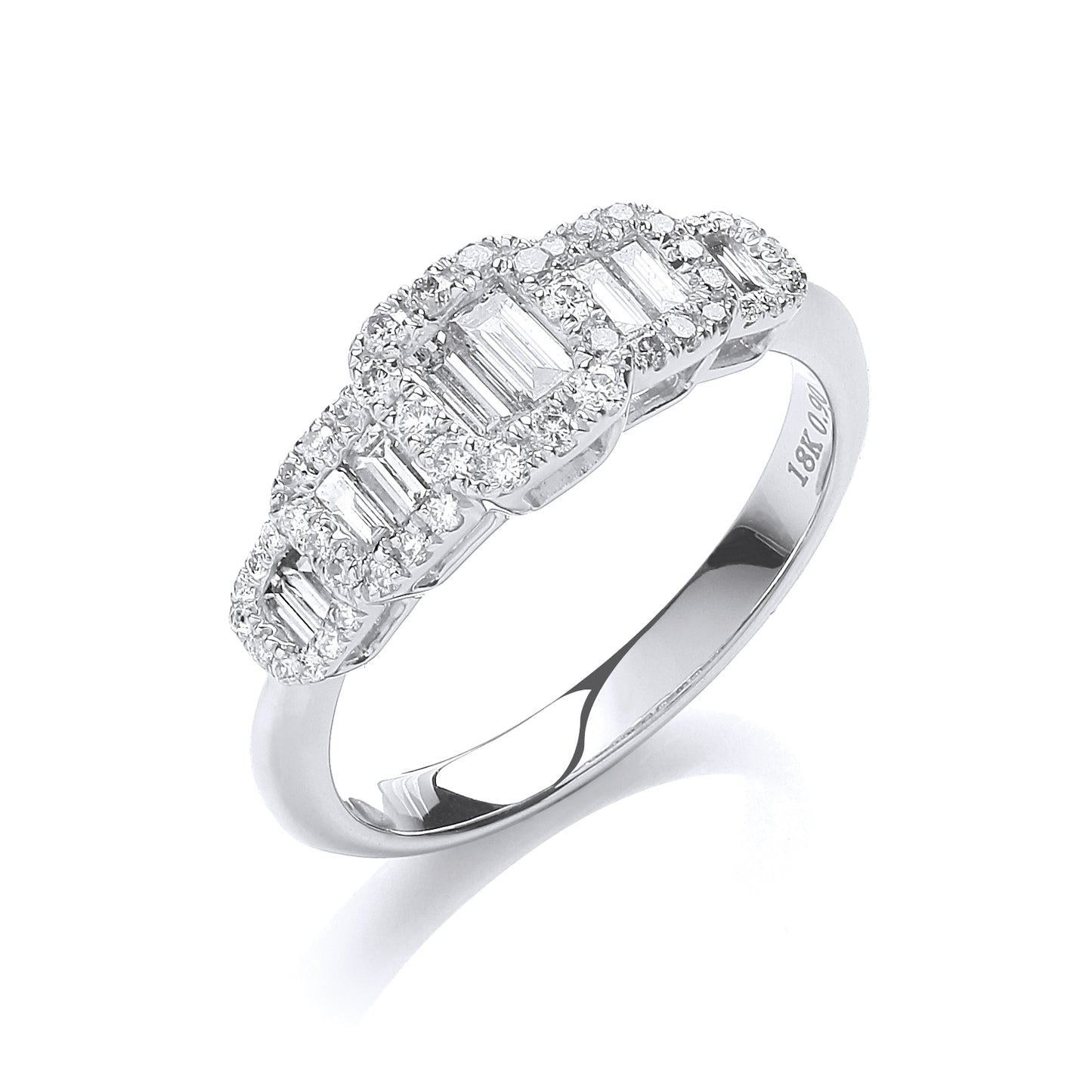 18ct White Gold 0.72ct G-VS Dress Ring