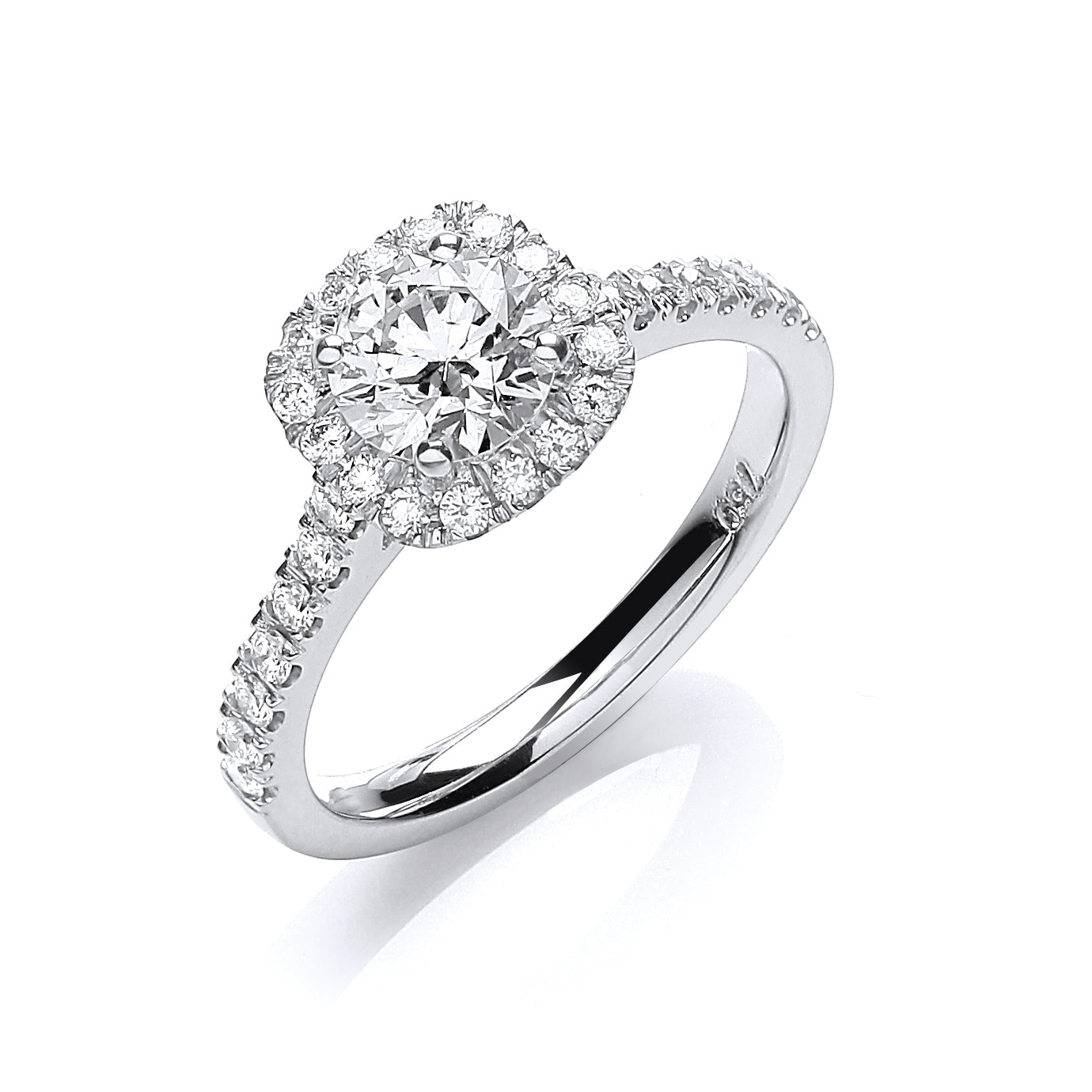 18ct White Gold 1.00ct White Certificated Engagement Ring