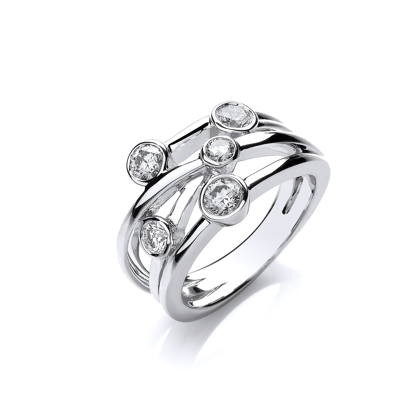 18ct White Gold 0.75ct GH-SI Diamond Dress Ring