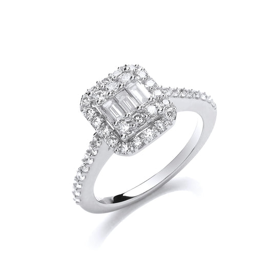 18ct White Gold 0.83ct White Diamond Ring