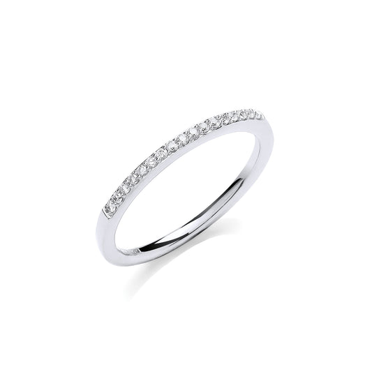 9ct White Gold 0.10ct Eternity Ring