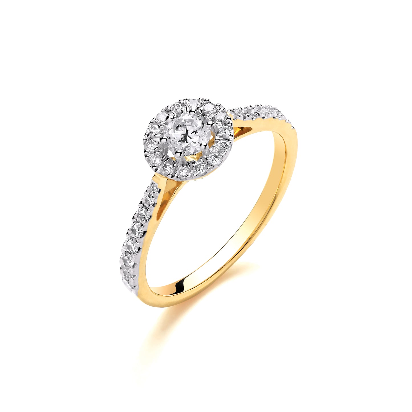 18ct Gold Halo Style 0.50ct Diamond Ring