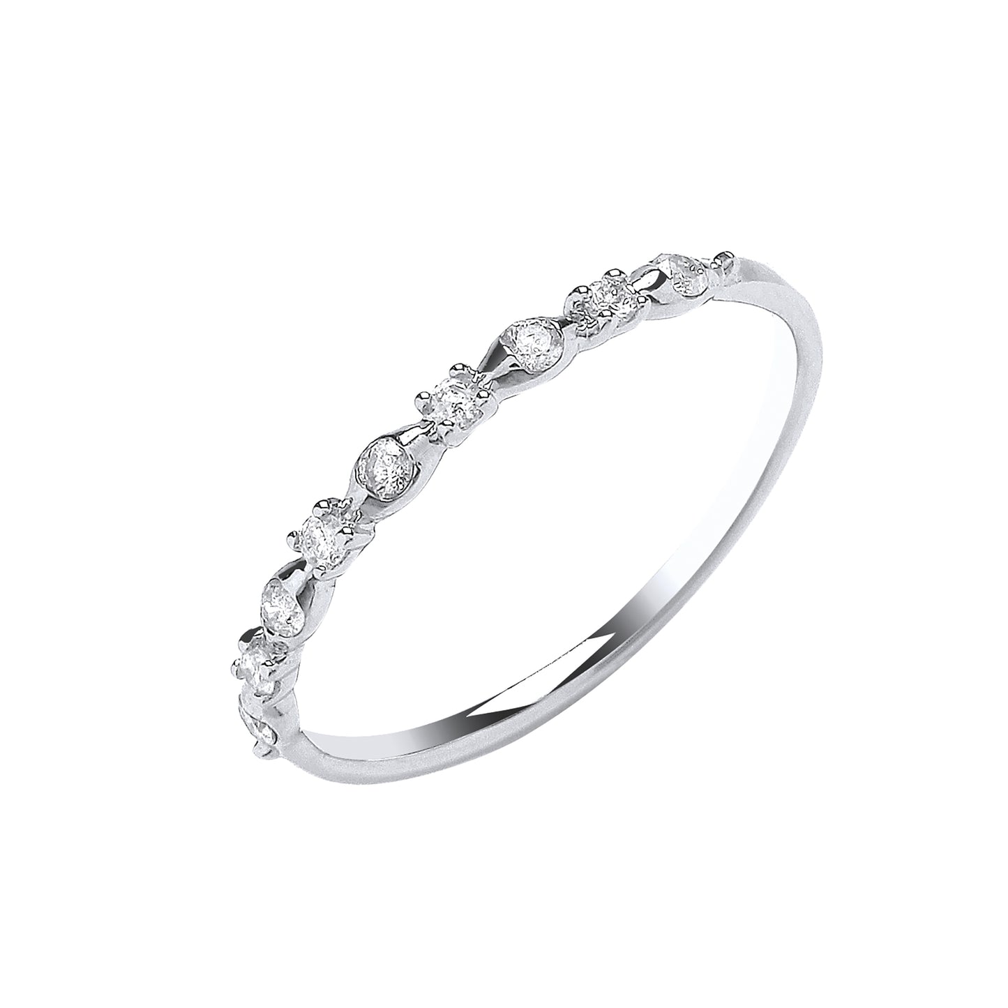 9ct White Gold 0.15ct Diamond Eternity Ring