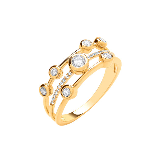 9ct gold 0.33ct White Diamond Dress Ring