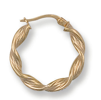 Gold 22mm Twisted Hoop Earrings