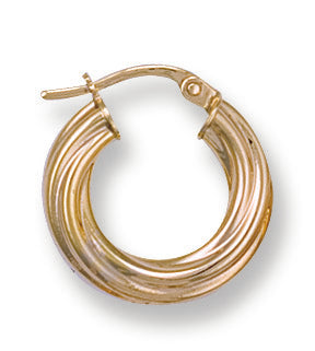 Gold 27mm Twisted Hoop Earrings