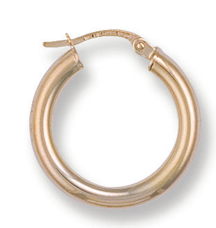 Gold 20.6mm Round Tube Hoop Earrings