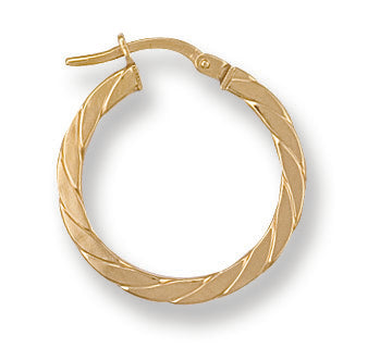 Gold 20mm Twisted Hoop Earrings