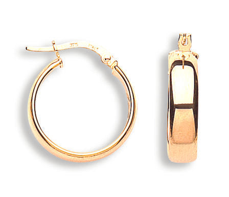 Gold 18mm Tube Hoop Earrings