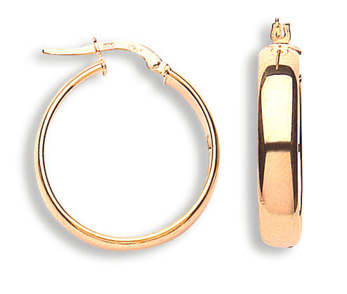 Gold 23.8mm Tube Hoop Earrings