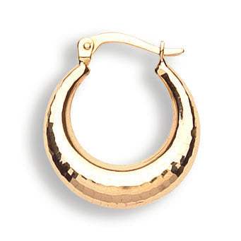 Gold D/C Hoop Earrings