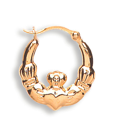 Gold Claddagh Creoles