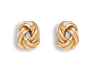 Gold Knot Stud Earrings