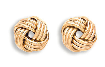 Gold Knot Stud Earrings