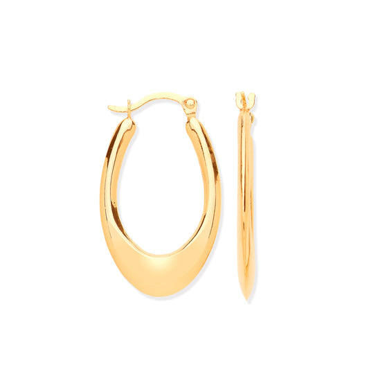 Gold HolloWhite Plain Tube Earrings