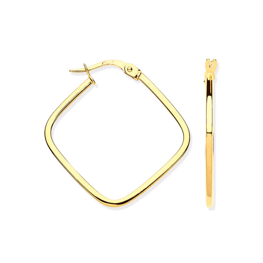 Gold Square Hoop Earrings