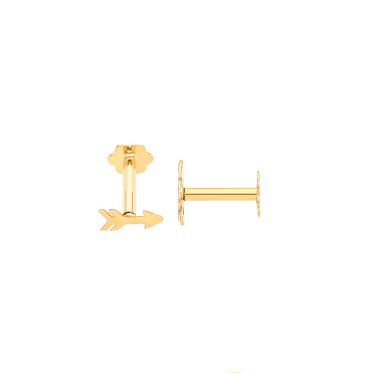 Gold ArroWhite ScreWhite Ear Cartilage Stud